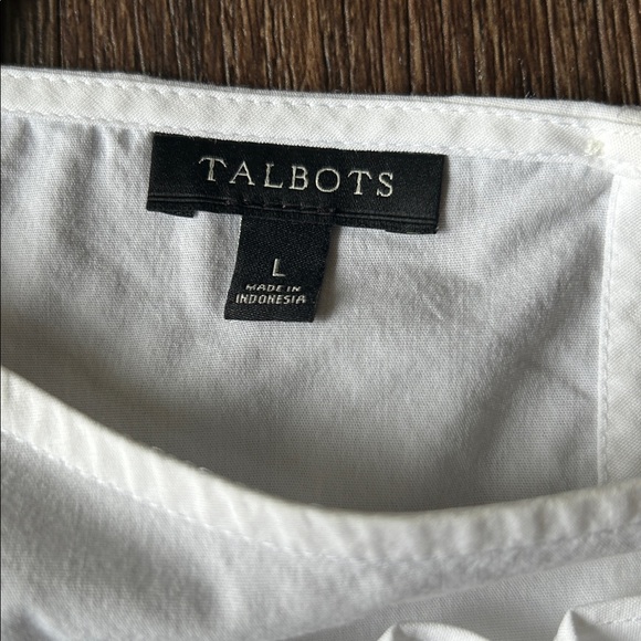 Talbots White Ruffle Trim Top - Picture 2 of 8